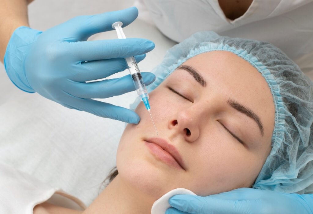 patient receiving cheek filler in barrow in-Furness