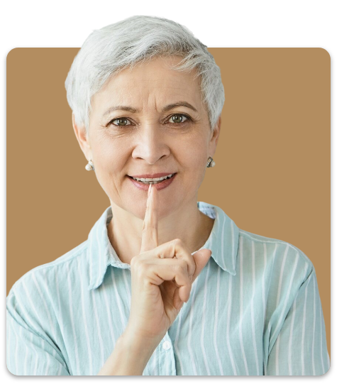 Smiling woman with dentures Barrow-in-Furness