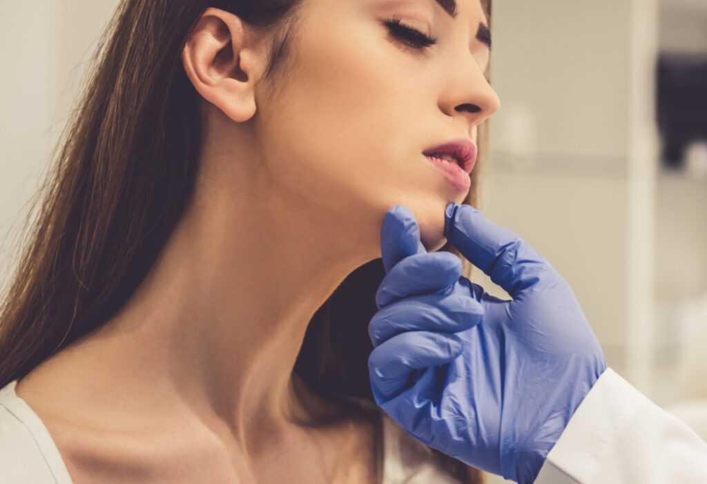 Patient appearance after jaw filler in Barrow-in-Furness