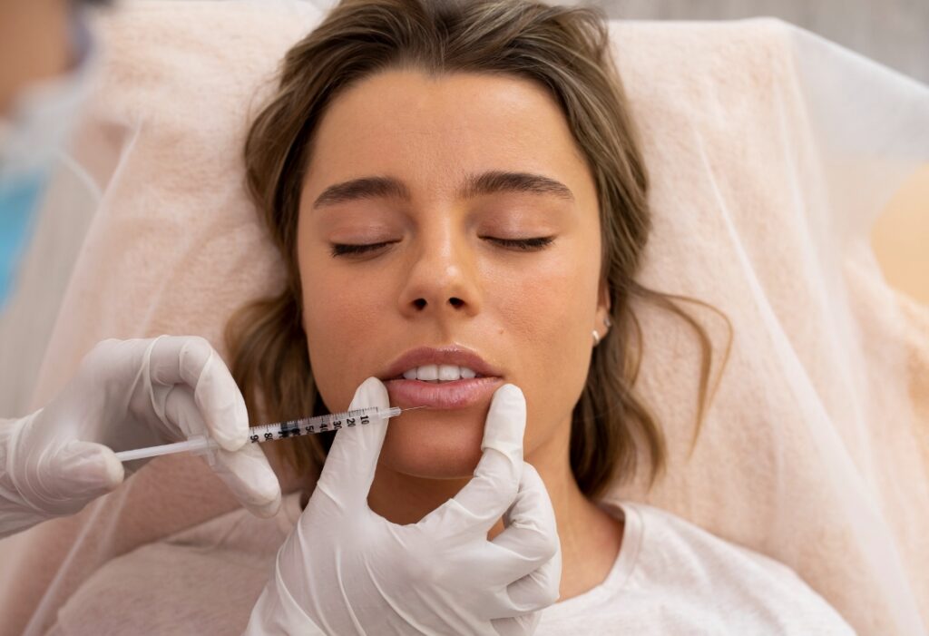 Close-up of lip filler injection in Barrow-in-Furness